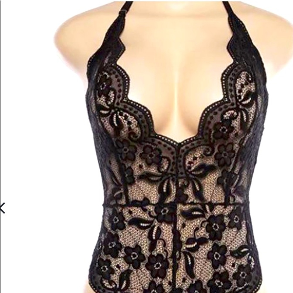 New SEXY LACE BODYSUIT WITH HALTER